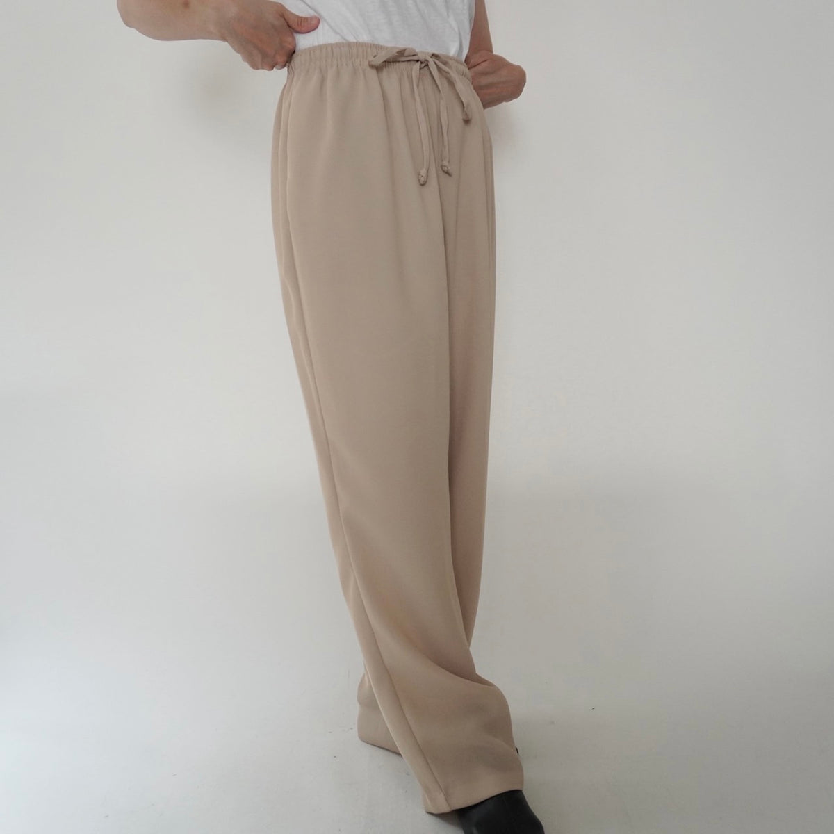 90s Beige Wide Pants