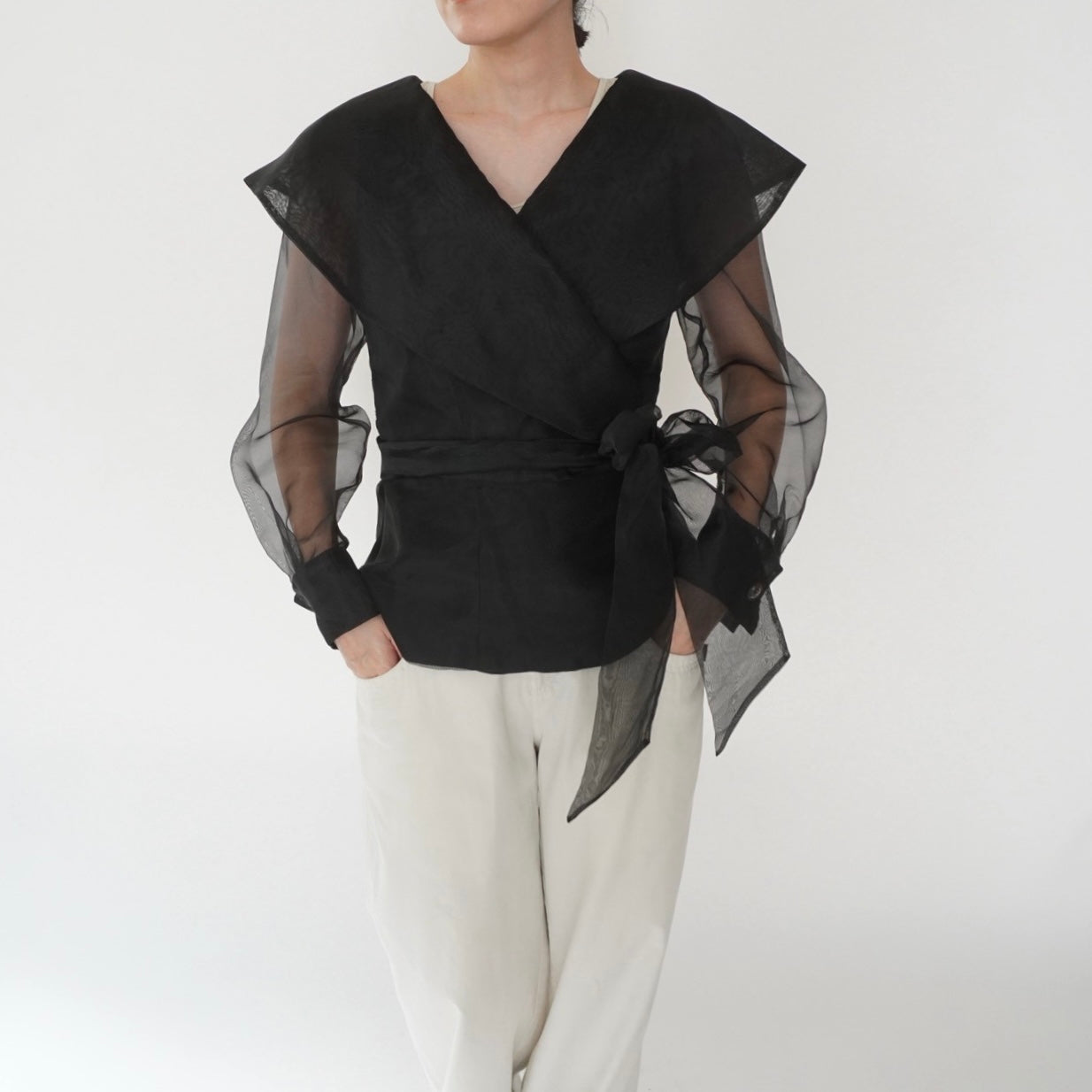 90s Sheer Design Blouse