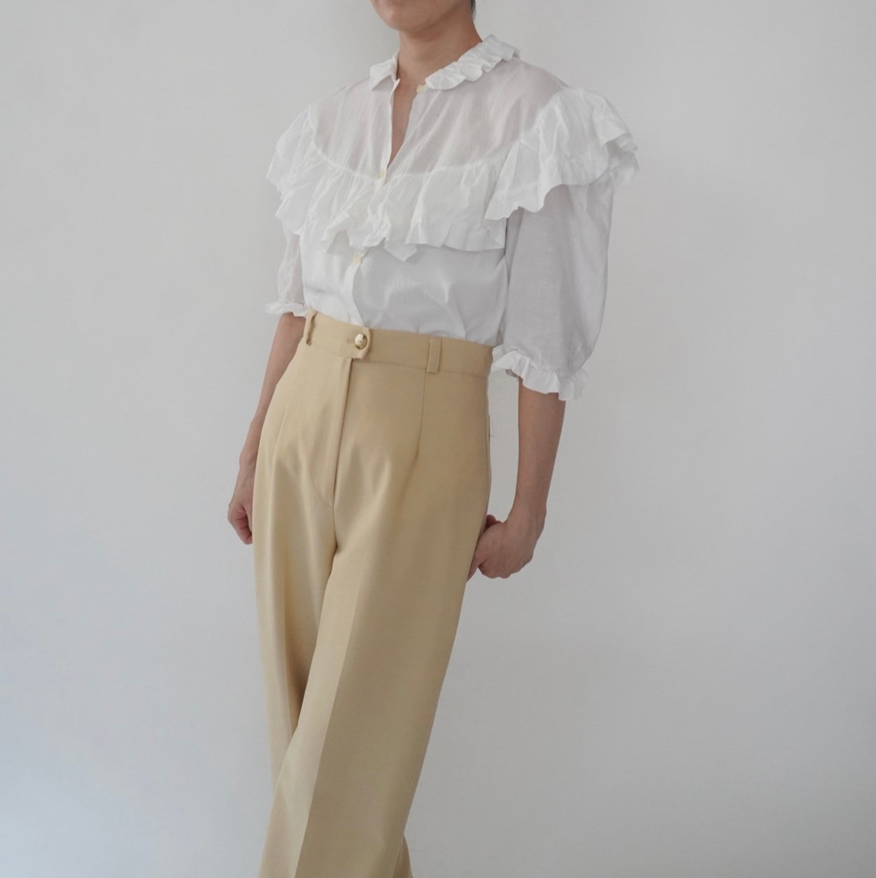 80s Ruffle Blouse