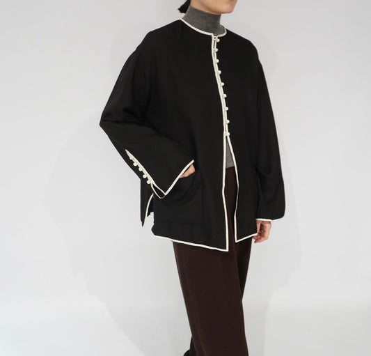 80s Design Silk Blouse,Jacket Made in USA