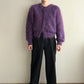 80s Purple Knit Cardigan