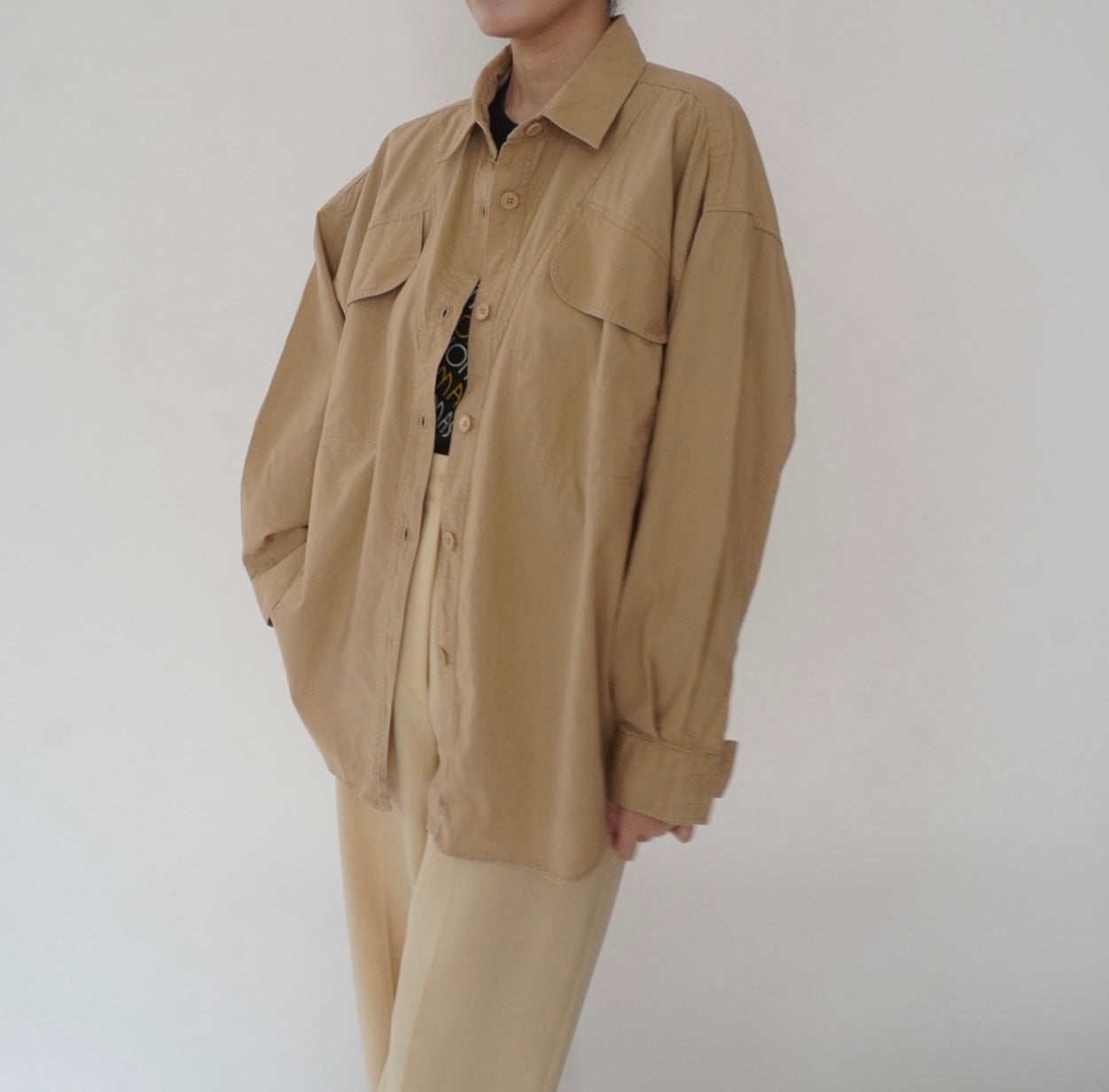 90s Cotton Design Shirt