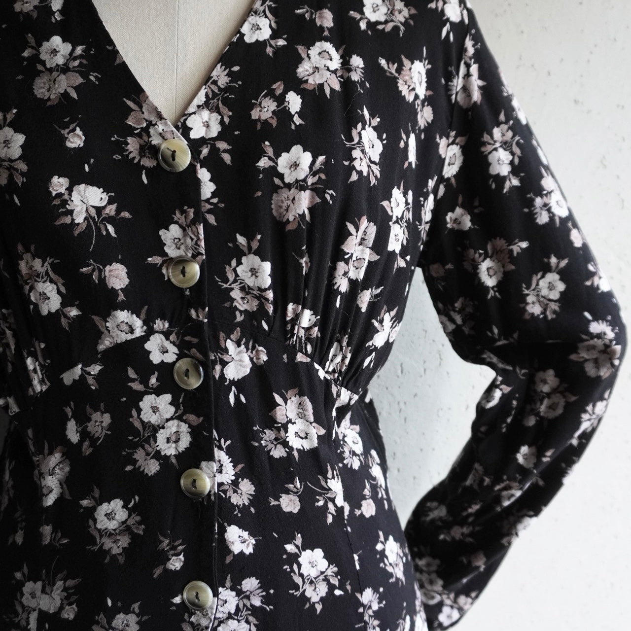 90s Floral Printed Maxi Dress Made in UK