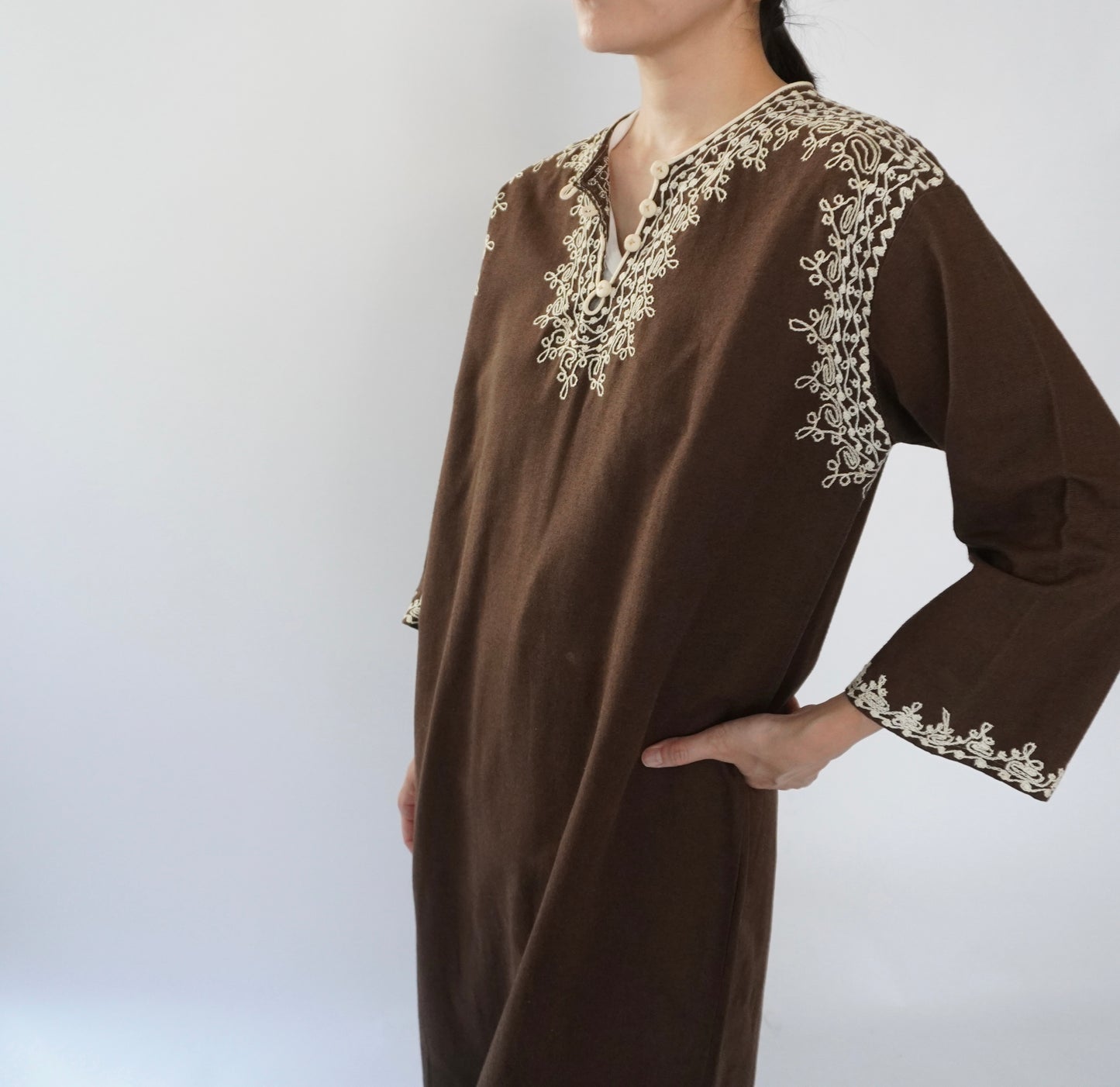 80s Embroidery Dress