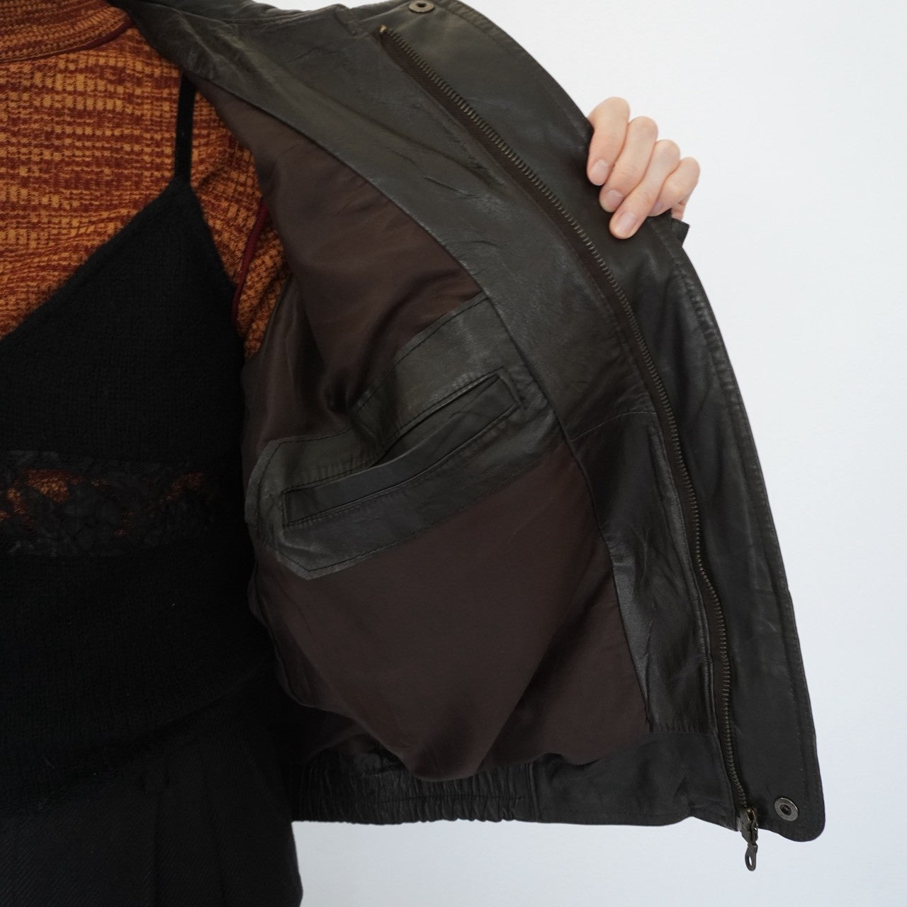 90s Leather Jacket Made in France