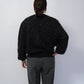 90s Black Design Knit Cardigan
