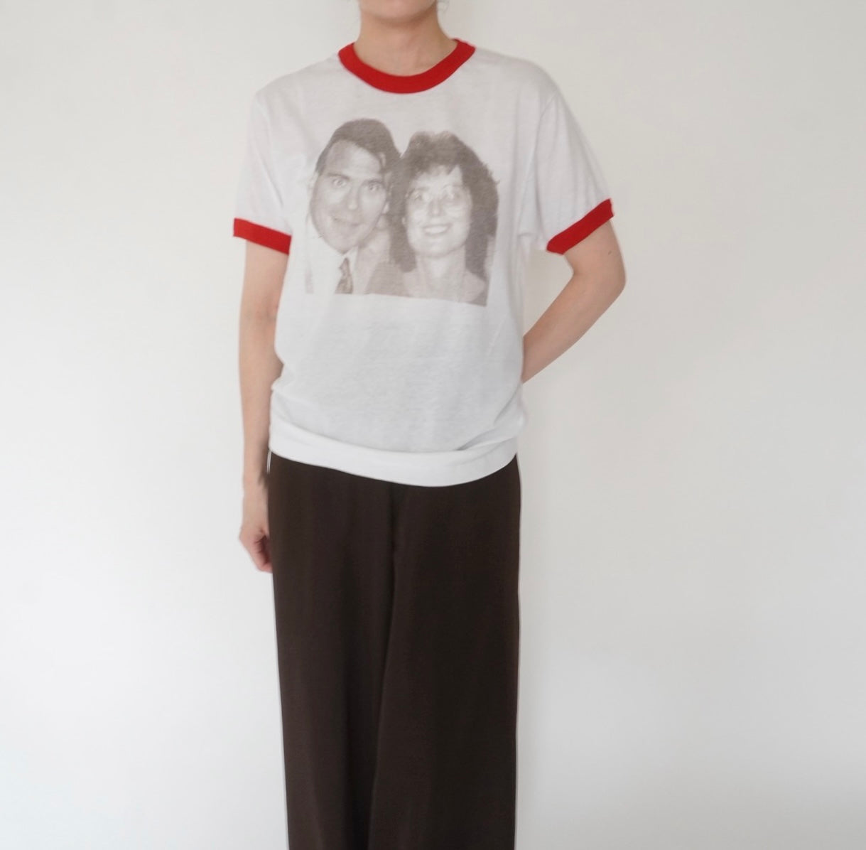 80s Photo Printed T-shirt Made in USA