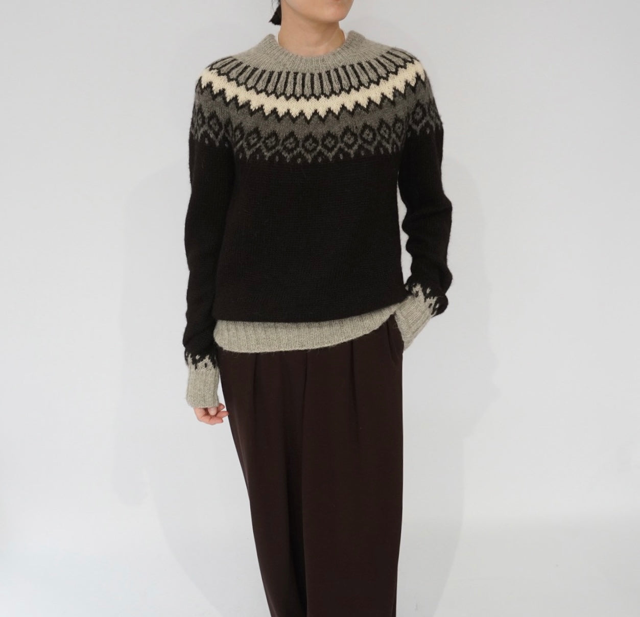 80s Hand Knitted in Peru Alpaca Wool Knit