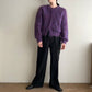 80s Purple Knit Cardigan