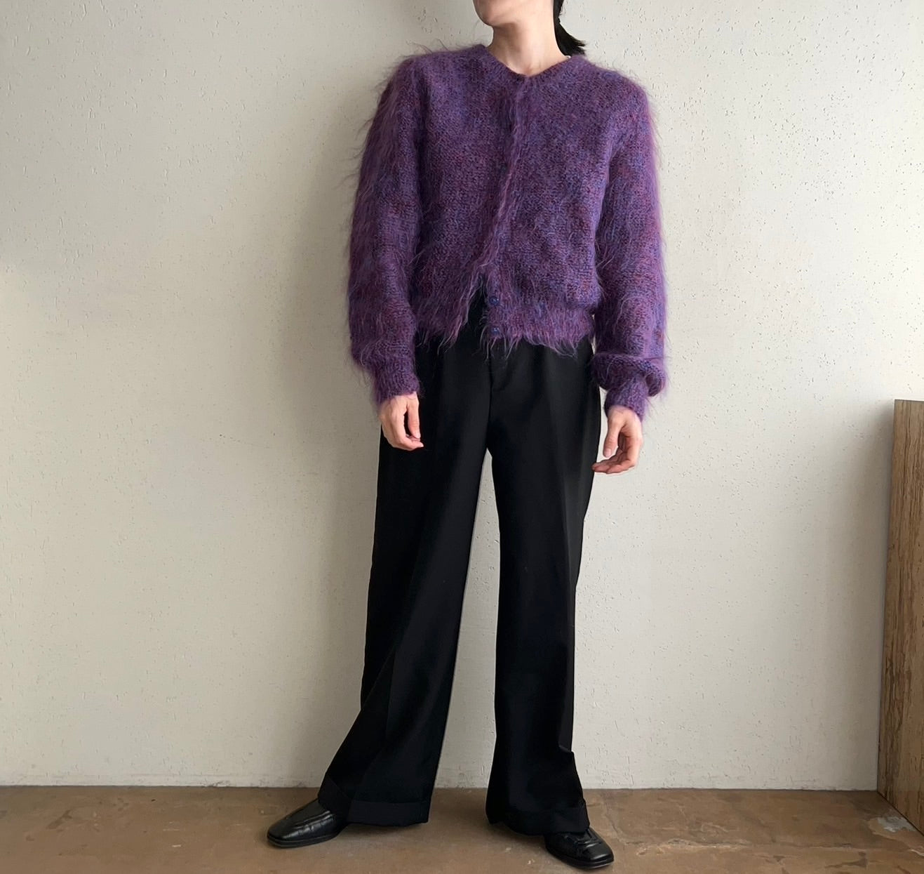 80s Purple Knit Cardigan