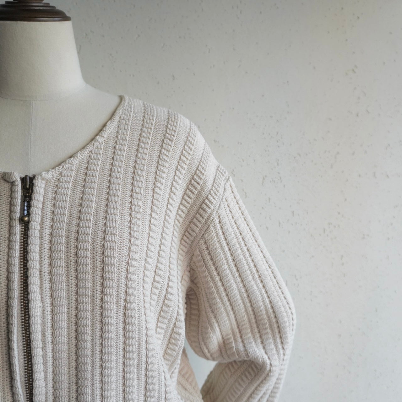 90s Zipped Cotton Top Made in Canada