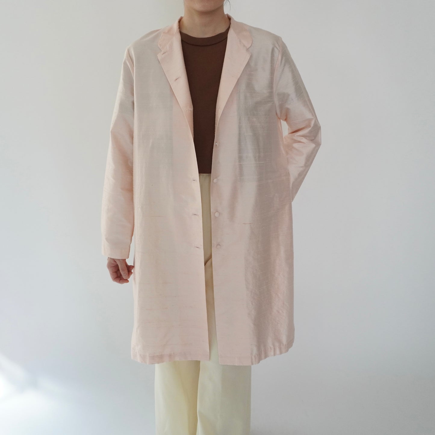 90s Raw Silk Shirt Jacket Made in USA