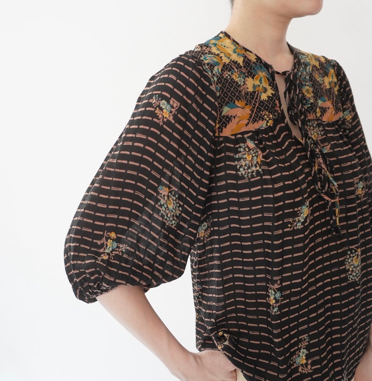 70s Printed Blouse