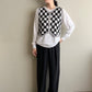90s Black x White Knit Vest