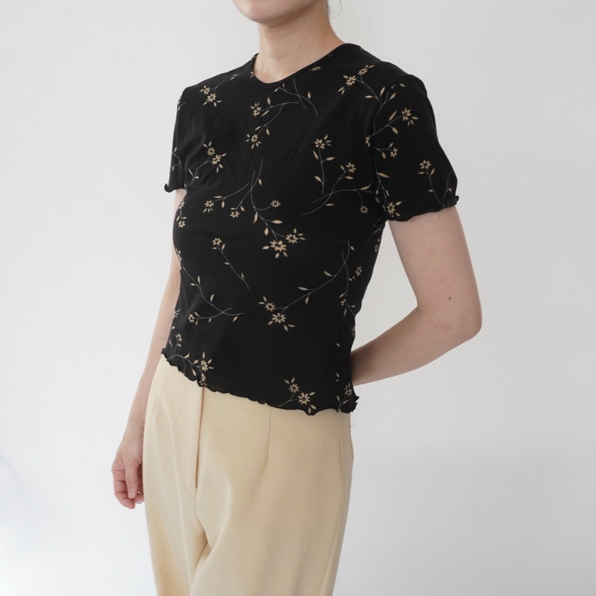 90s Floral Printed Top