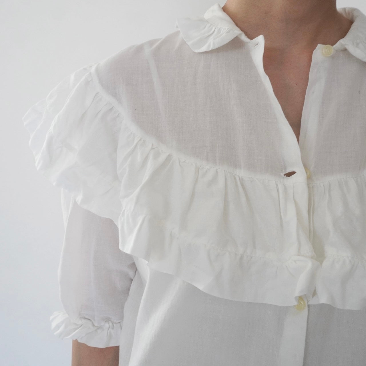 80s Ruffle Blouse