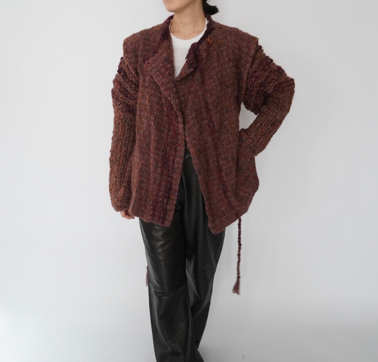 70s80s Woven Knit Jacket