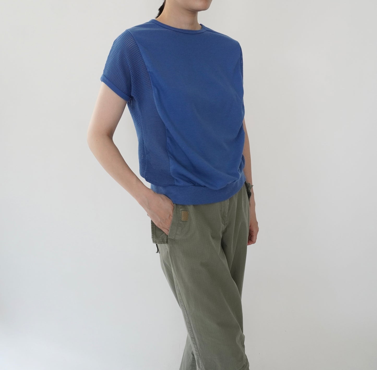 80s Blue Mesh Top