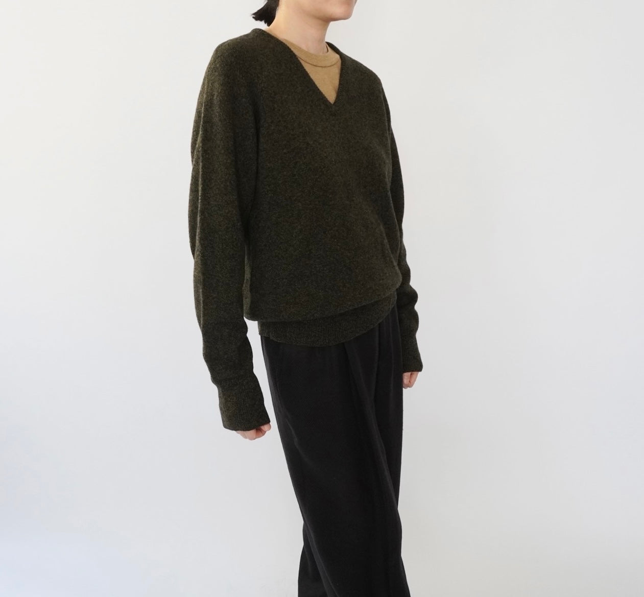 60s Pure Wool V Neck Knit Made in Ireland