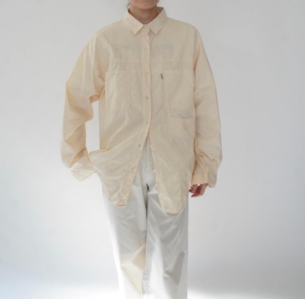 90s Ivory Cotton Shirt