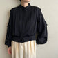 80s EURO Pleated Jacket Blouse