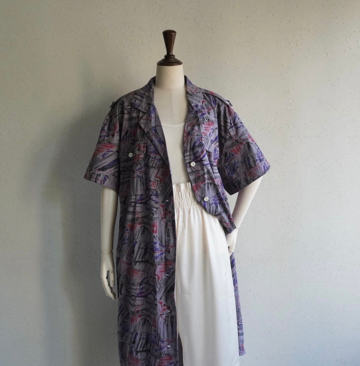 80s EURO Printed Dress