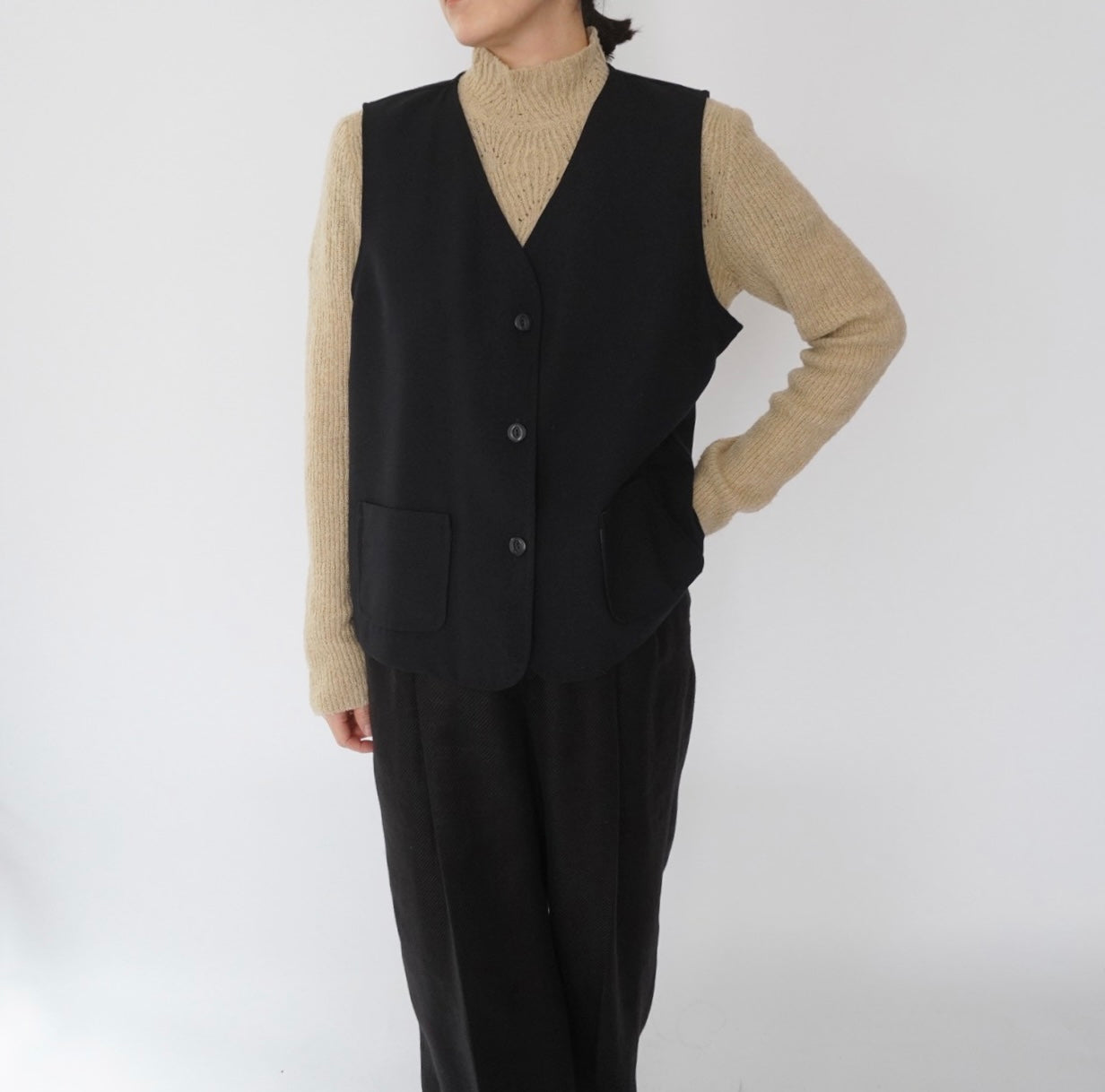 90s Navy Vest Made in Canada