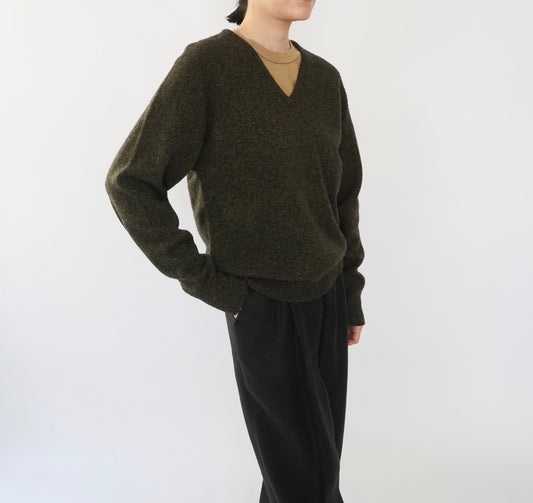 60s Pure Wool V Neck Knit Made in Ireland