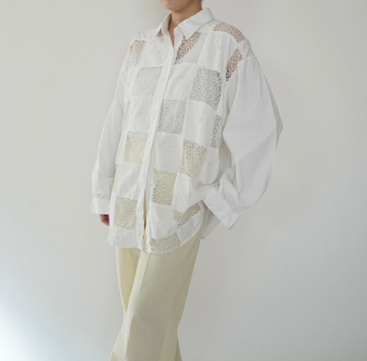 90s Lace Design Shirt
