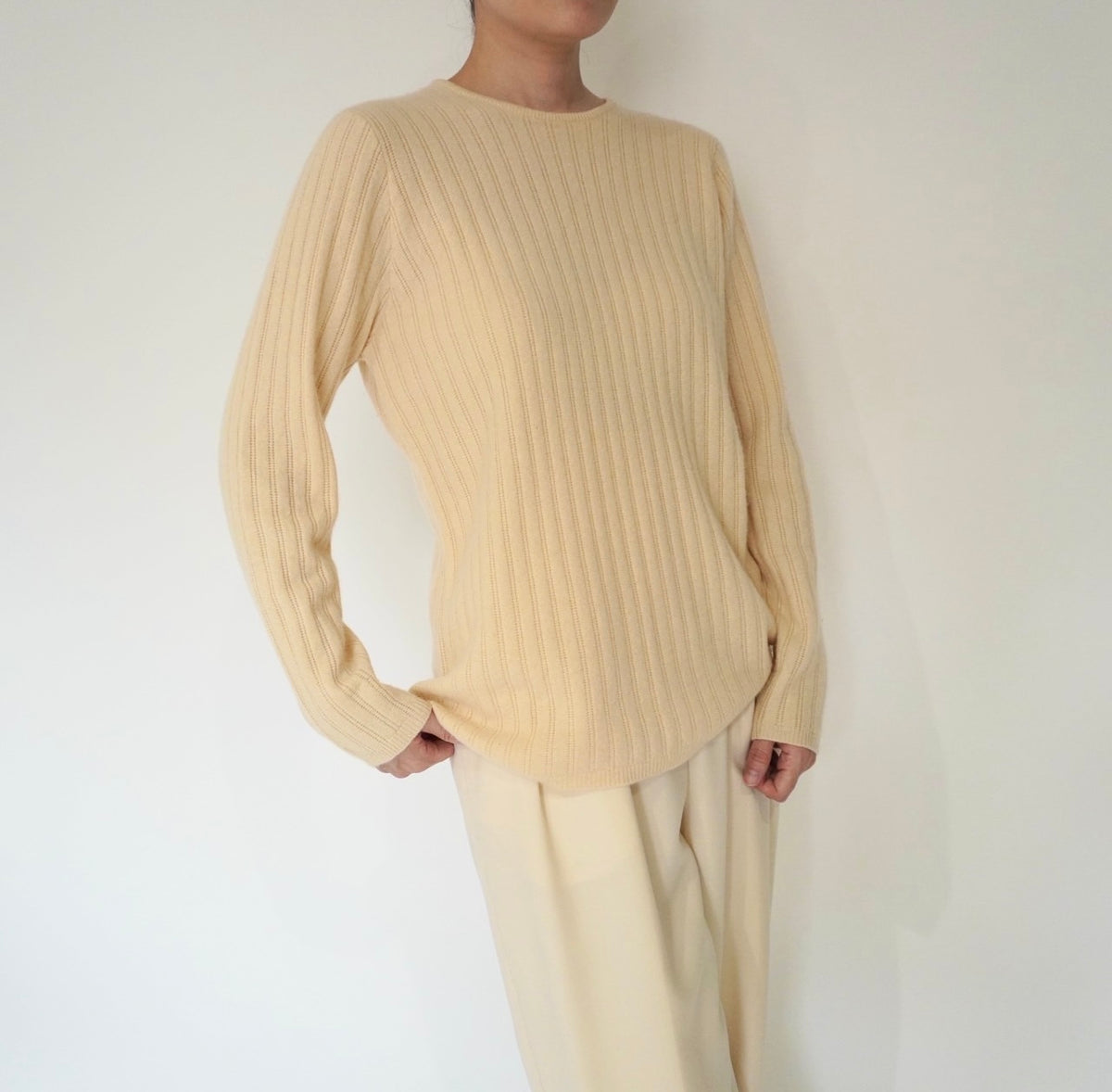 90s Ribbed Cashmere Knit