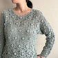 90s Silk Crochet Top