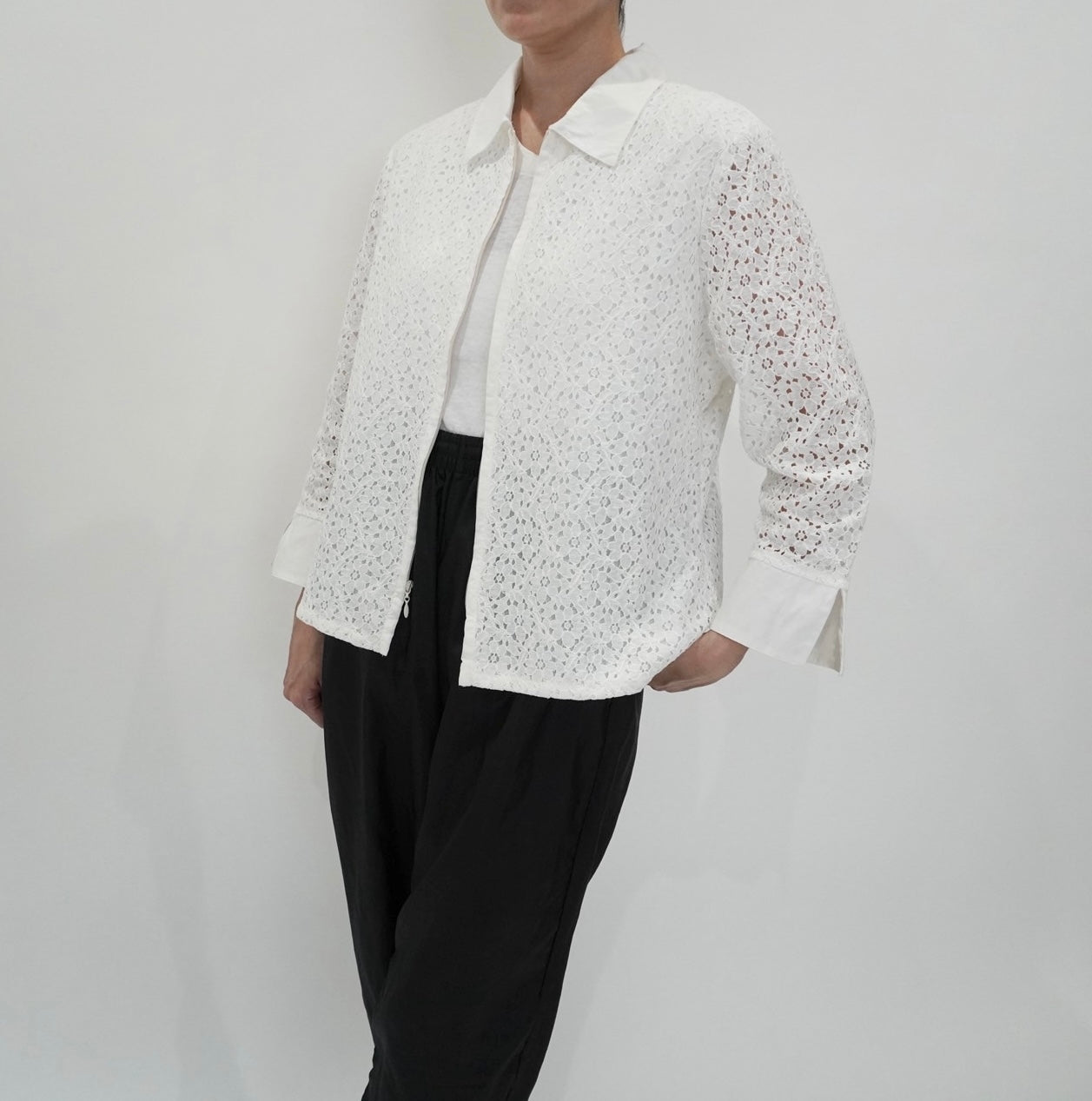 90s Cut Lace Shirt,Jacket Made in USA
