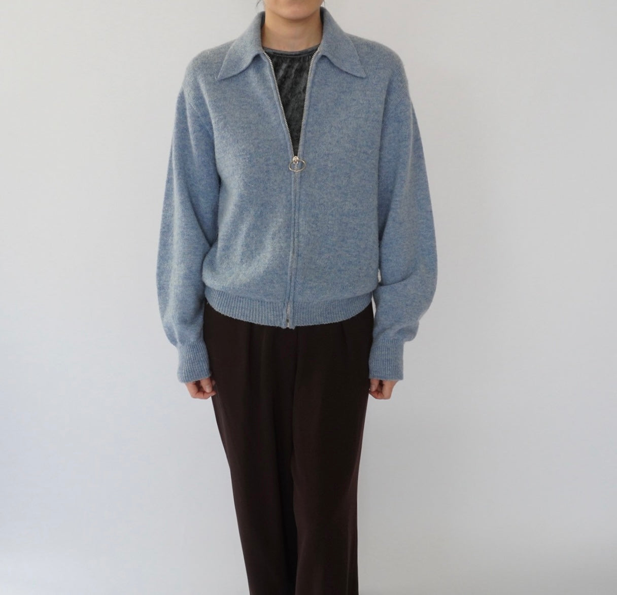 70s Ring Zip Knit