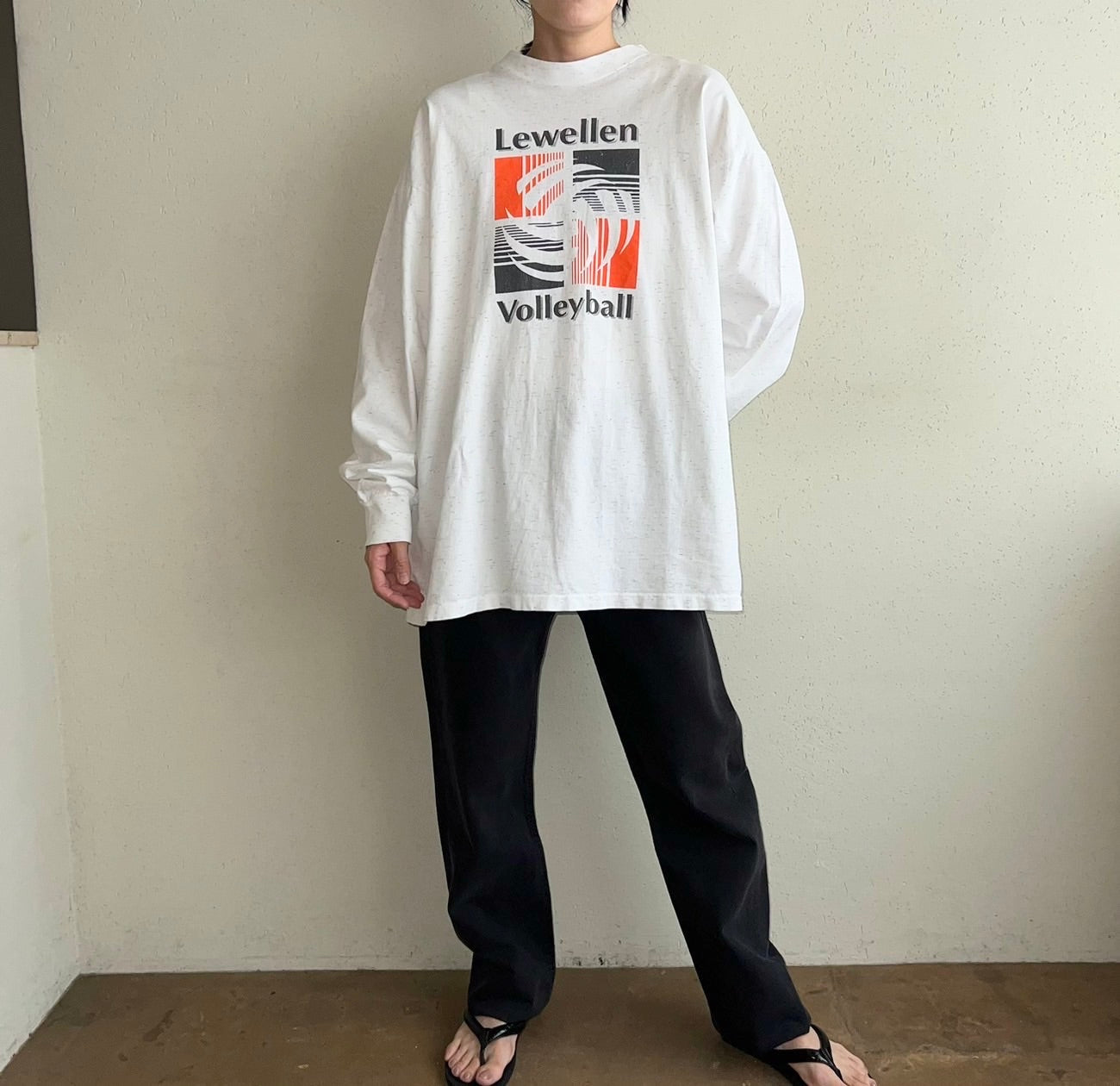 90s Printed Long T-shirt Made in USA