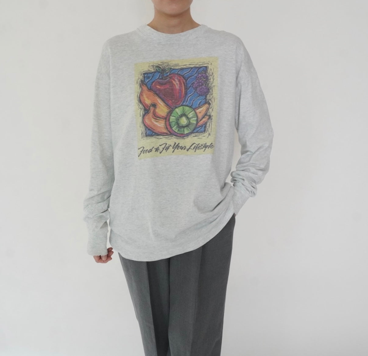90s Printed Long Sleeves T-shirt Made in USA