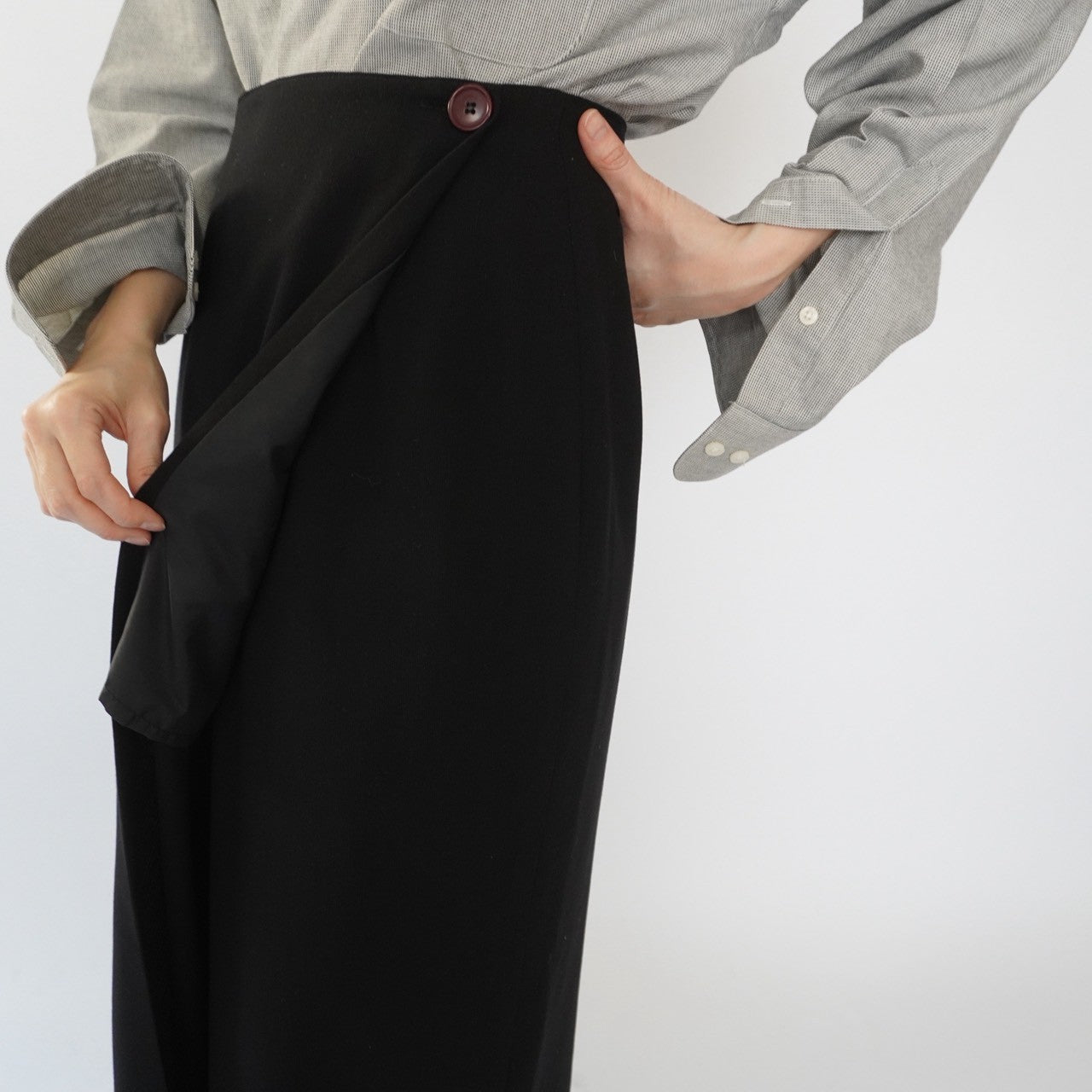 90s Wrap Maxi Skirt Made in Italy