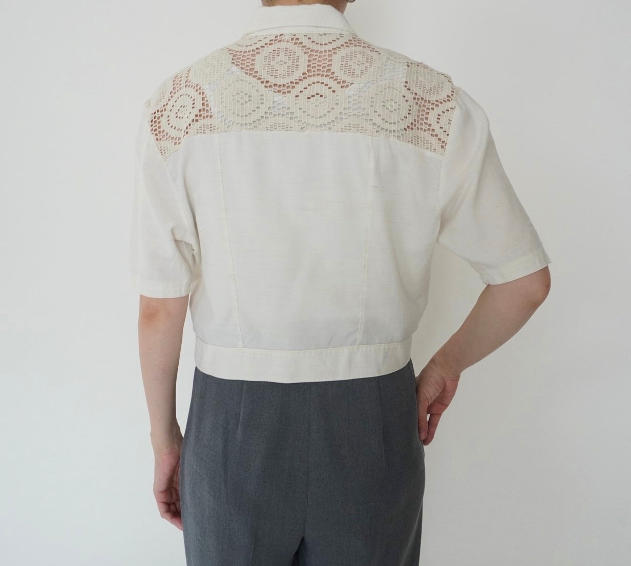 80s EURO Crochet Design Shirt