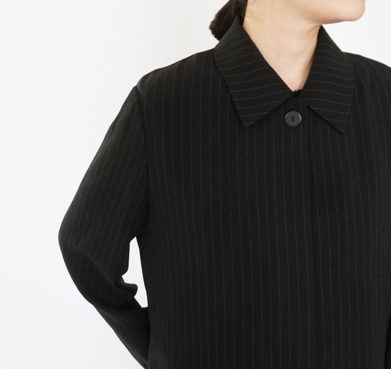 90s EURO Striped Shirt Jacket