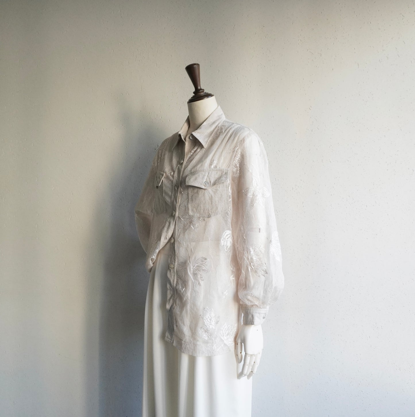 90s Lace Design Shirt Made in Canada