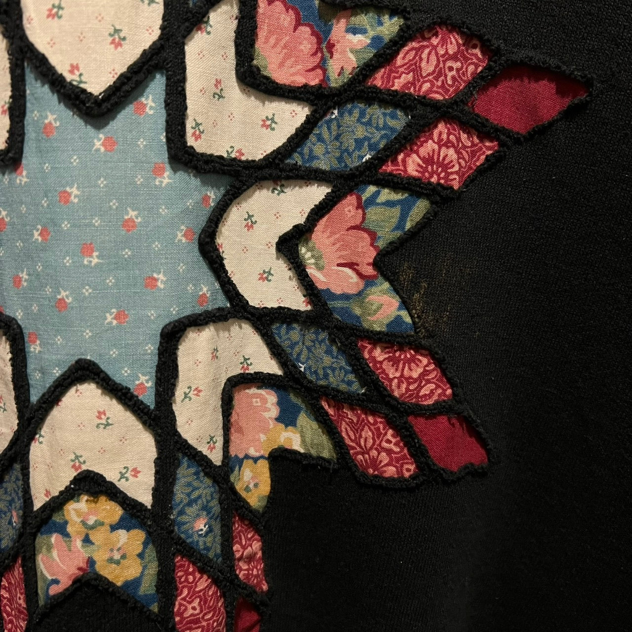 90s Patchwork Design Sweater Made in USA