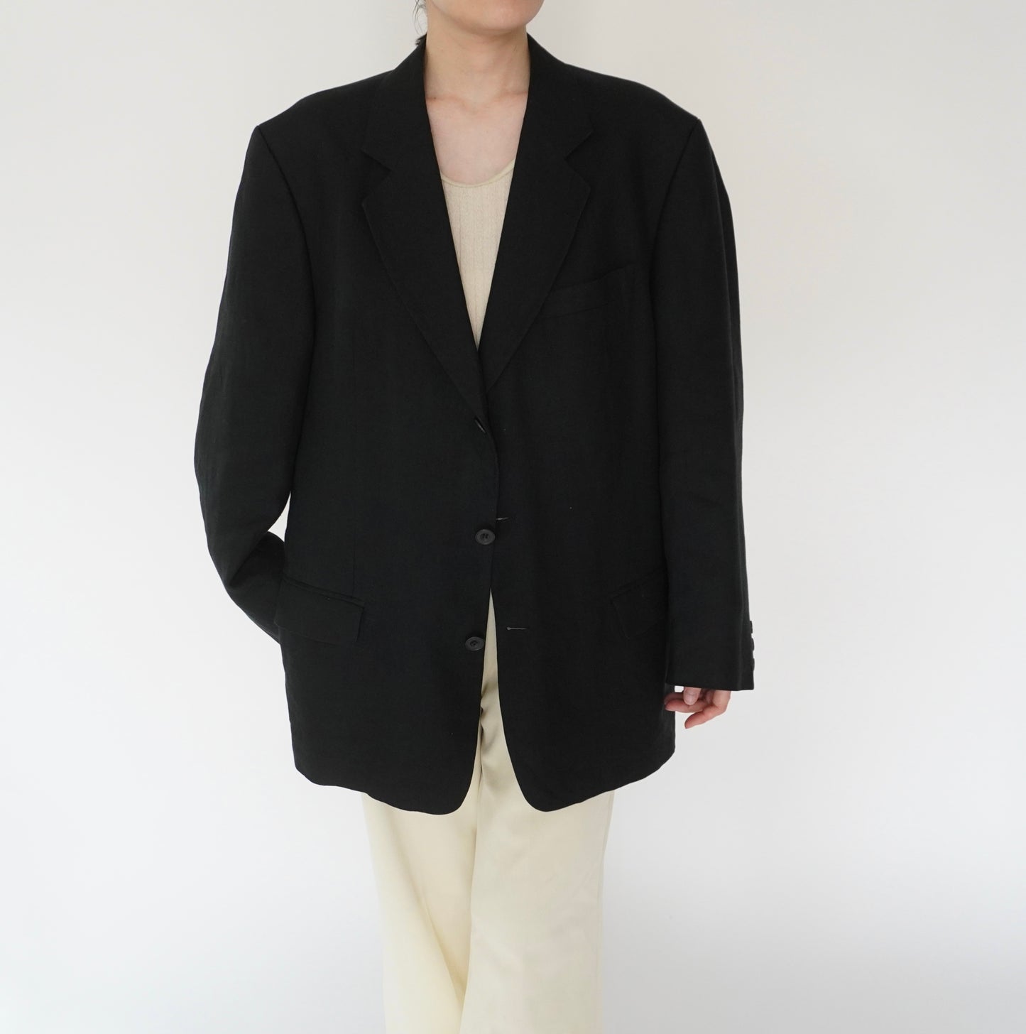 90s Linen Oversized Jacket