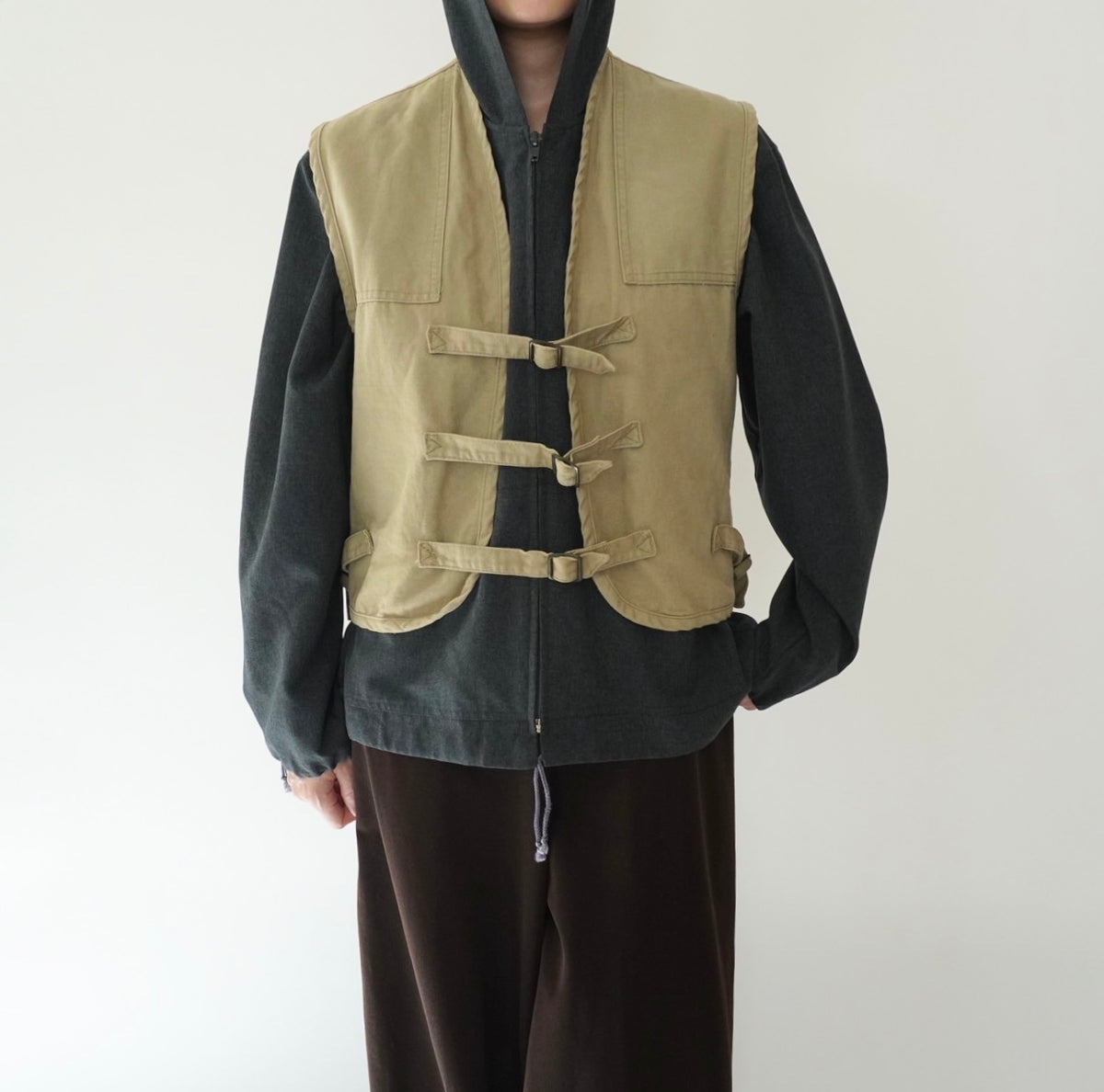 70s Belt Design Vest Made in USA