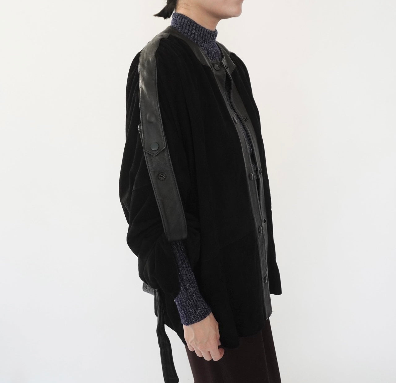 80s EURO Design Suede x Leather Jacket