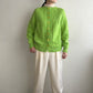 80s Light Green Knit Cardigan
