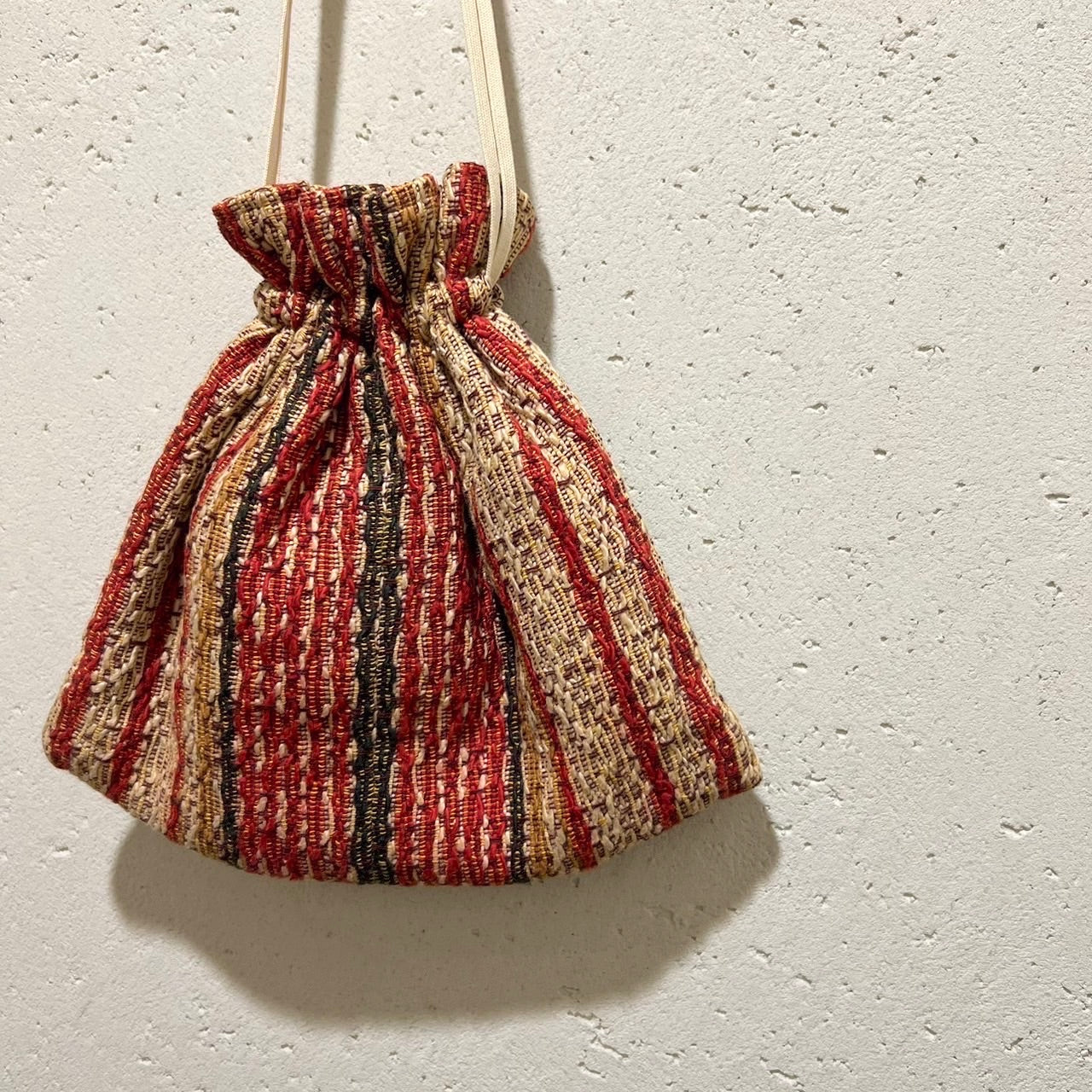 60s Striped Woven Bag