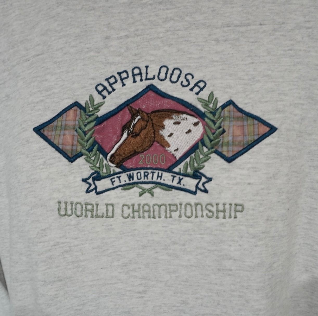 00s Embroidery Long Sleeves T-shirt Made in USA