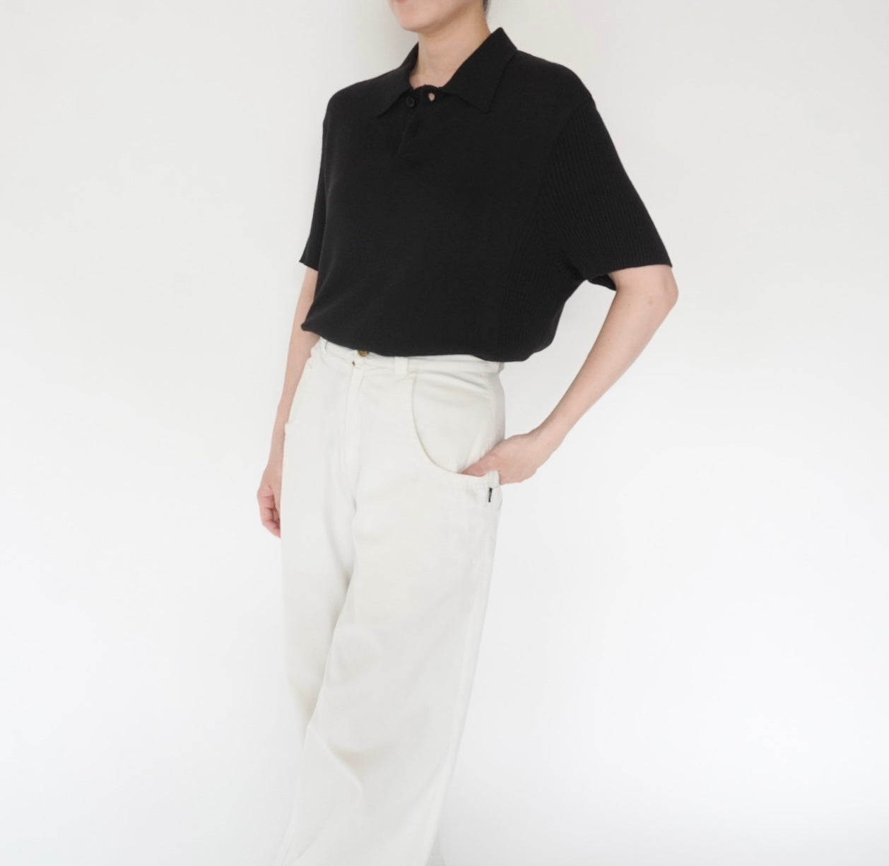 90s  Ribbed Design Top