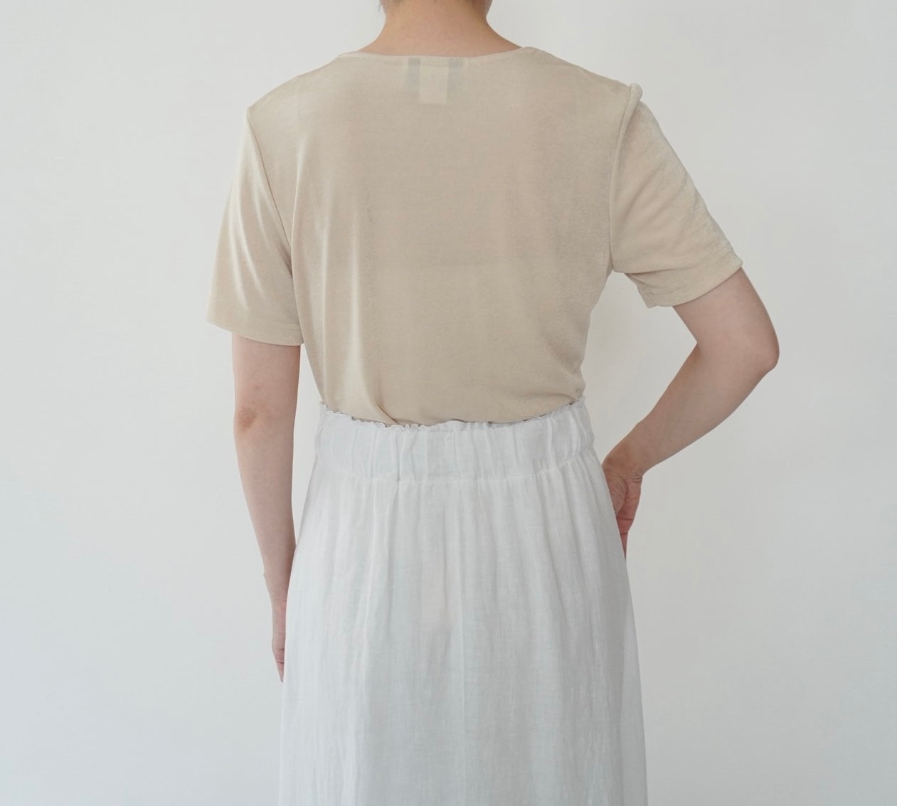 90s Beige Top Made in USA