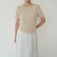 90s Beige Top Made in USA