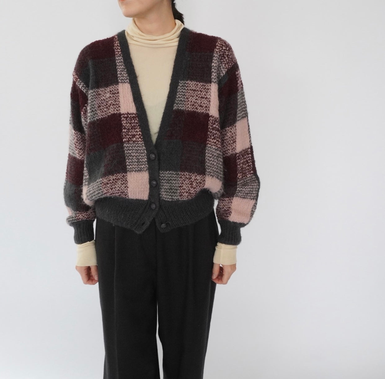 90s Pattern Mohair Cardigan